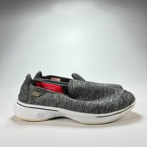 Skechers GOwalk 4 Achiever Gray Walking Shoes Slip On 14165W Women's Size 6